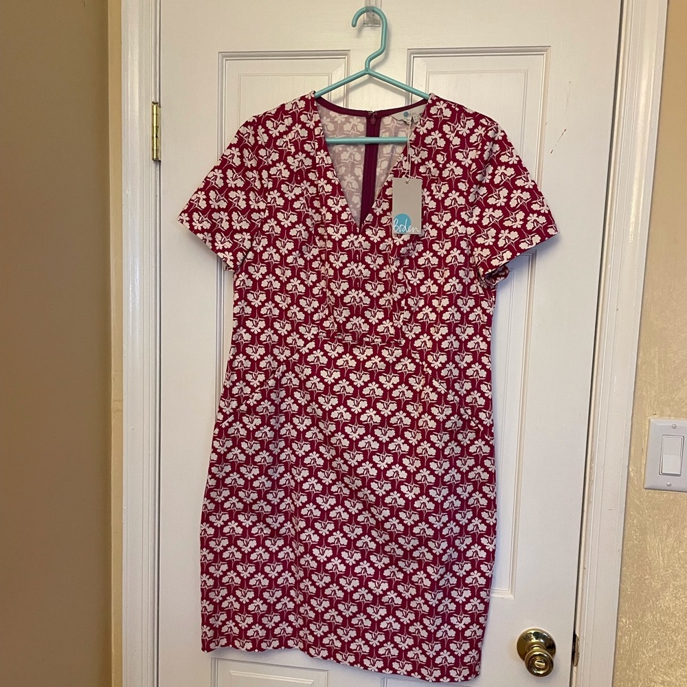 Bright pink Boden cotton dress
